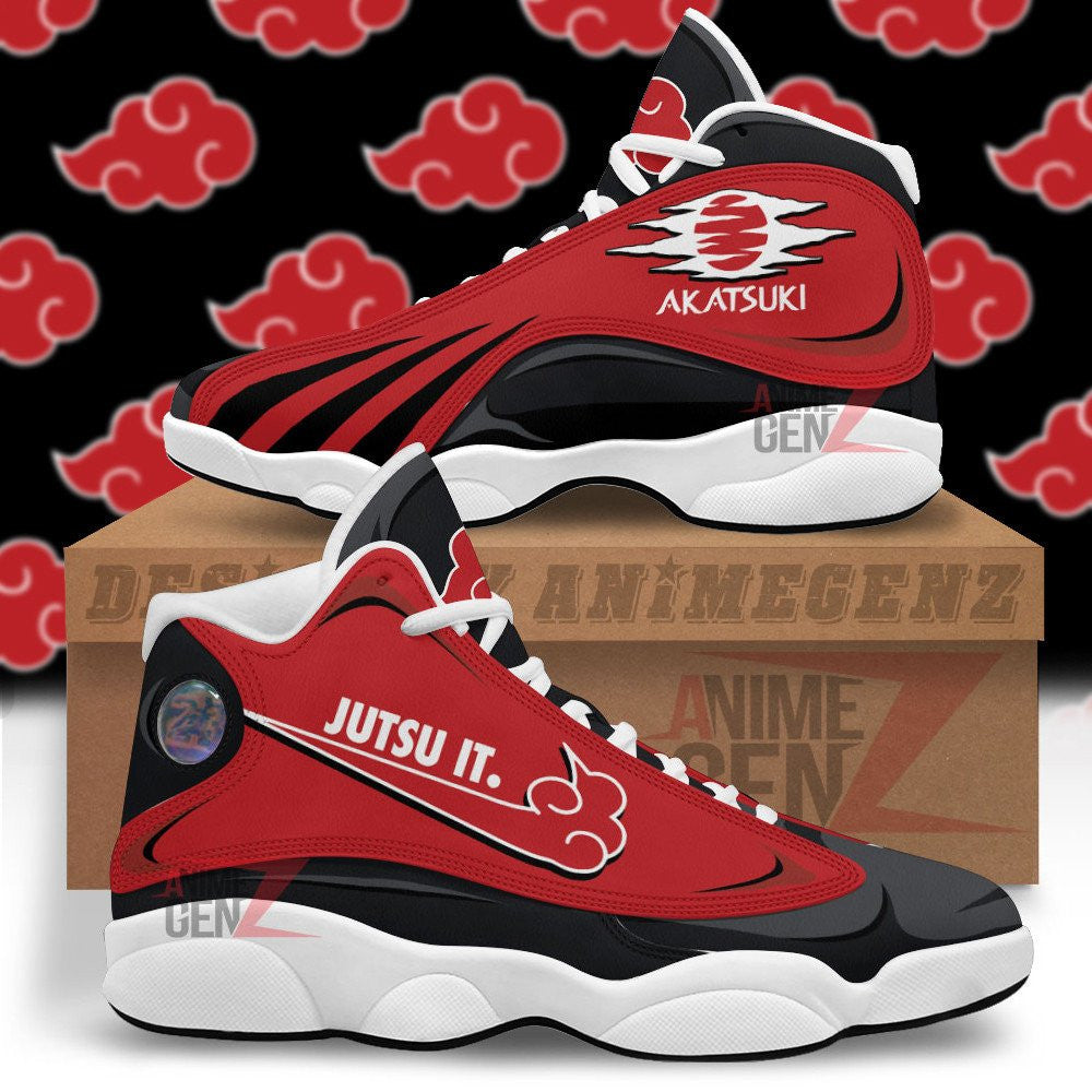 Akatsuki Jutsu It Air Jordan 13 Sneakers Naruto Custom Anime Shoes