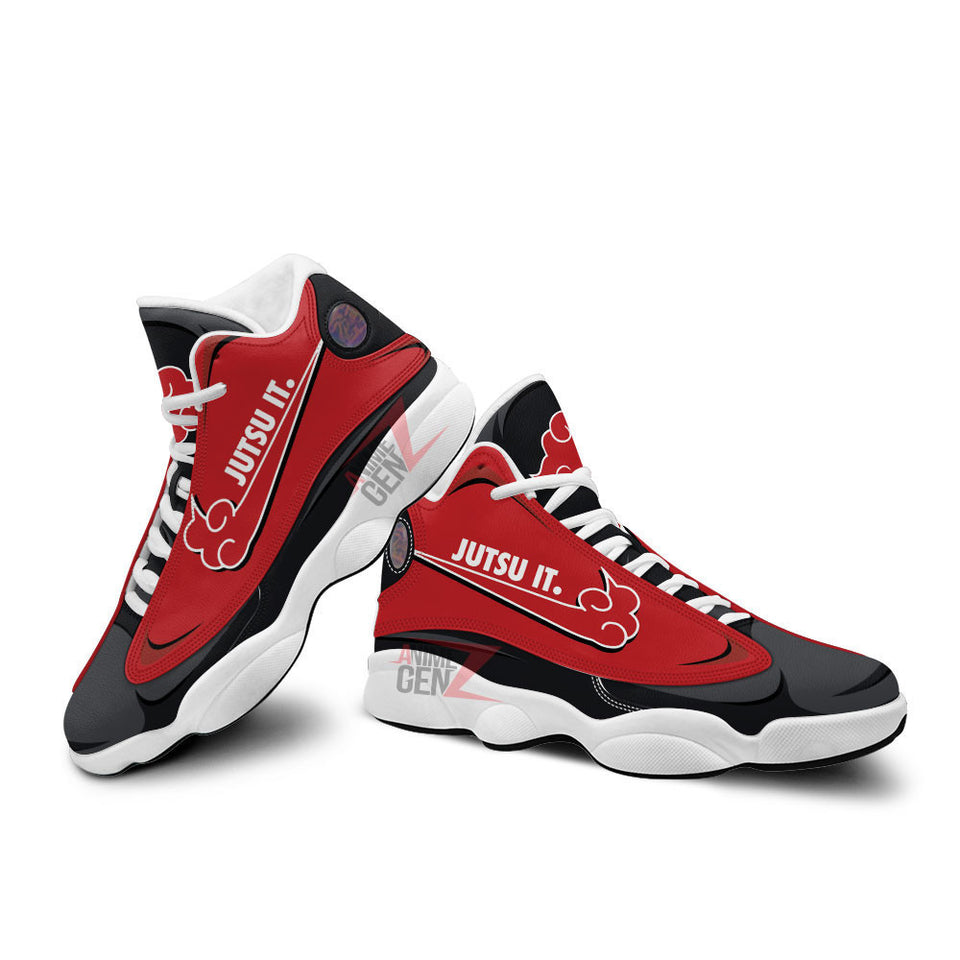 Akatsuki Jutsu It Air Jordan 13 Sneakers Naruto Custom Anime Shoes
