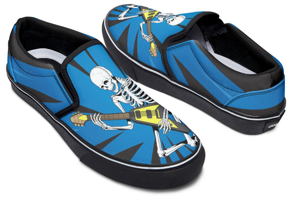 Skeleton Guitar Slip-On Shoes