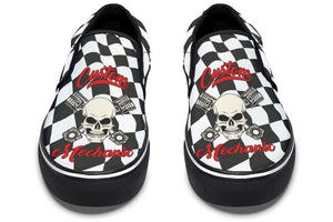 Skull Mechanic Slip-On Shoes