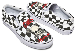 Skull Mechanic Slip-On Shoes