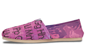Pink Alphabet Diagram Casual Shoes