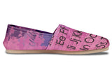 Pink Alphabet Diagram Casual Shoes
