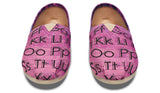Pink Alphabet Diagram Casual Shoes