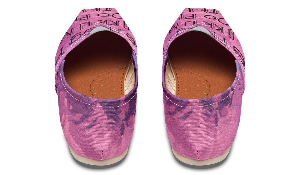 Pink Alphabet Diagram Casual Shoes