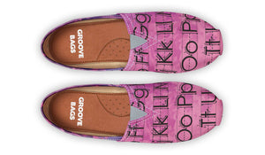 Pink Alphabet Diagram Casual Shoes