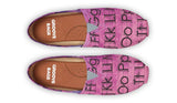 Pink Alphabet Diagram Casual Shoes