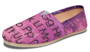 Pink Alphabet Diagram Casual Shoes