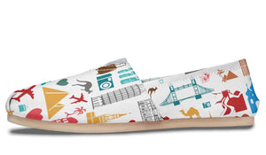 Travel Stickers Casual Shoes