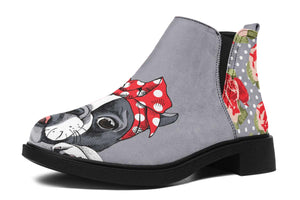 Floral Boston Terrier Neat Vibe Boots