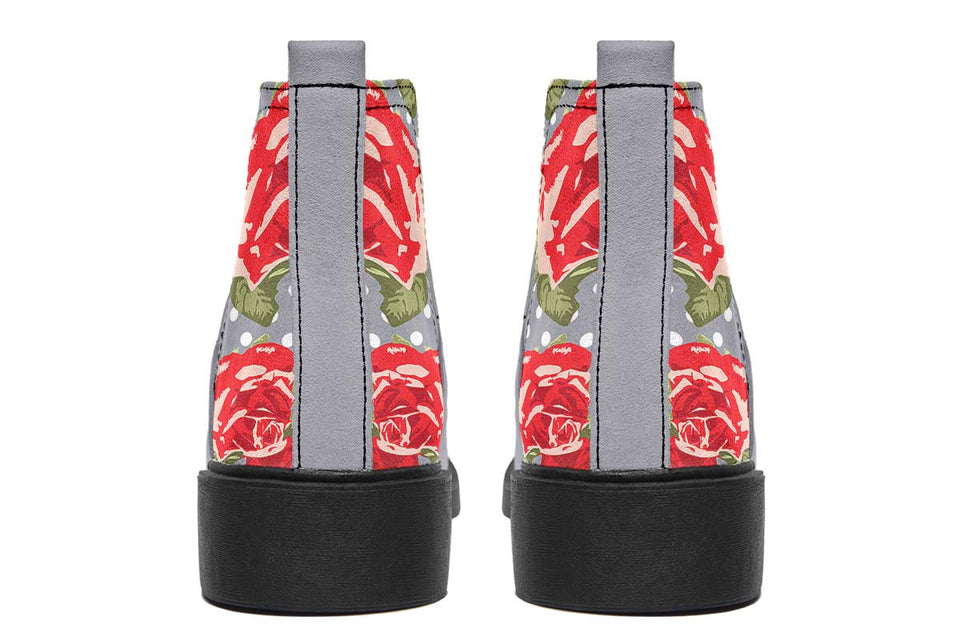 Floral Boston Terrier Neat Vibe Boots