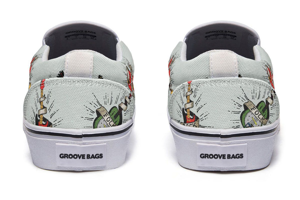 Tattoo Guitar Slip-On Shoes