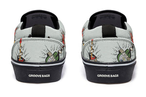 Tattoo Guitar Slip-On Shoes